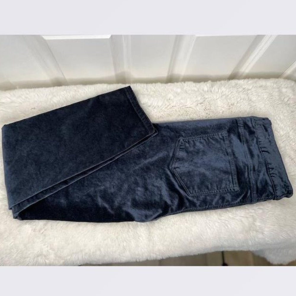 Paige Hoxton High-Rise Skinny Velvet Jeans in Navy - Size 29 - EUC - Picture 9 of 12